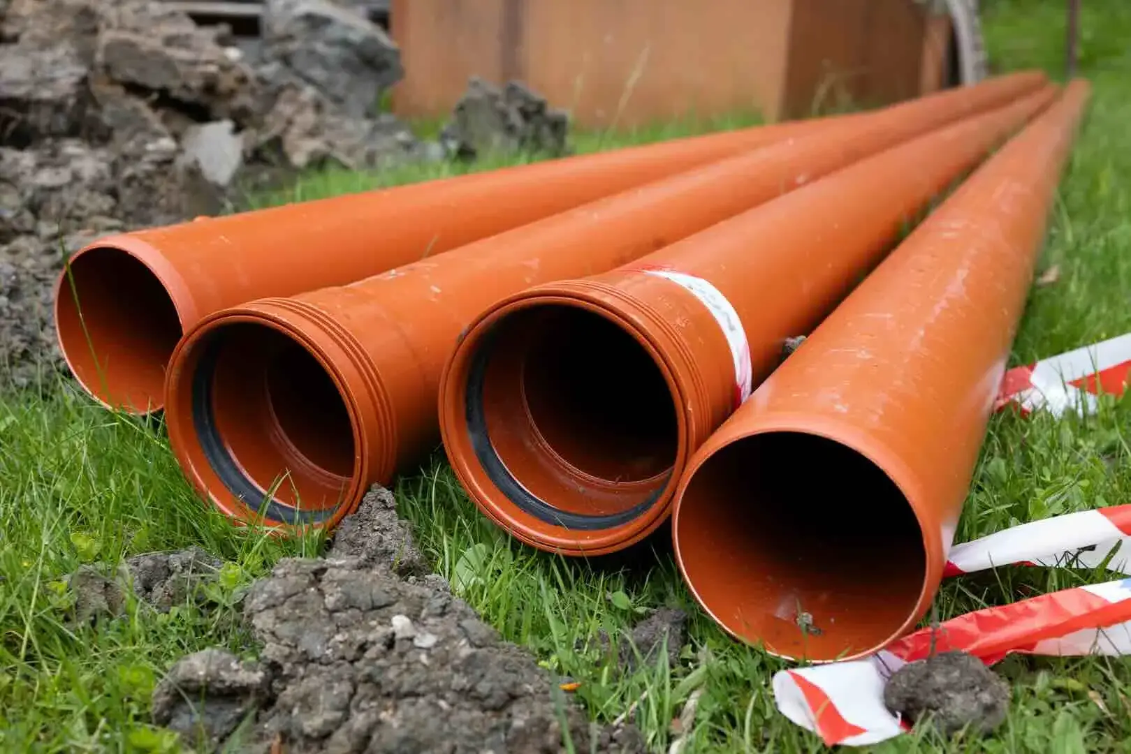 Dagvattenrör och material från dokumenterade uppdrag i Göteborg